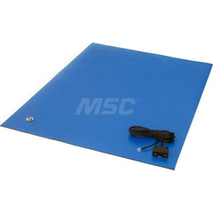 Anti-Static Work Kits & Table Mats; Mat Type: Anti-Static Table Mat; Material: Rubber; Overall Length: 36.00; Thickness: 0.08 in; Resistance: 108.000; Color: Royal Blue