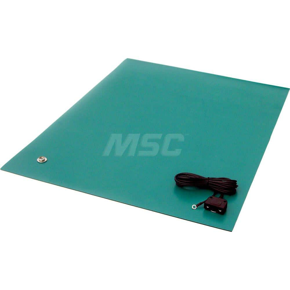 Anti-Static Work Kits & Table Mats; Mat Type: Anti-Static Table Mat; Material: Rubber; Overall Length: 36.00; Thickness: 0.08 in; Resistance: 108.000; Color: Green