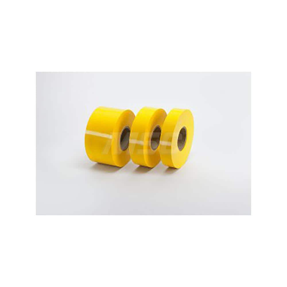 Masking Tape: 1/2″ Wide, 83.33 yd Long, 4 mil Thick, Yellow Polyvinylchloride Film, 0.48 lb/in Tensile Strength