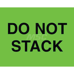 Care Instructions Label: ″Do Not Stack″, Rectangle, 10″ Wide, 8″ High Paper