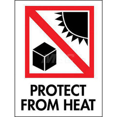 Care Instructions Label: ″Protect From Heat″, Rectangle, 3″ Wide, 4″ High Paper