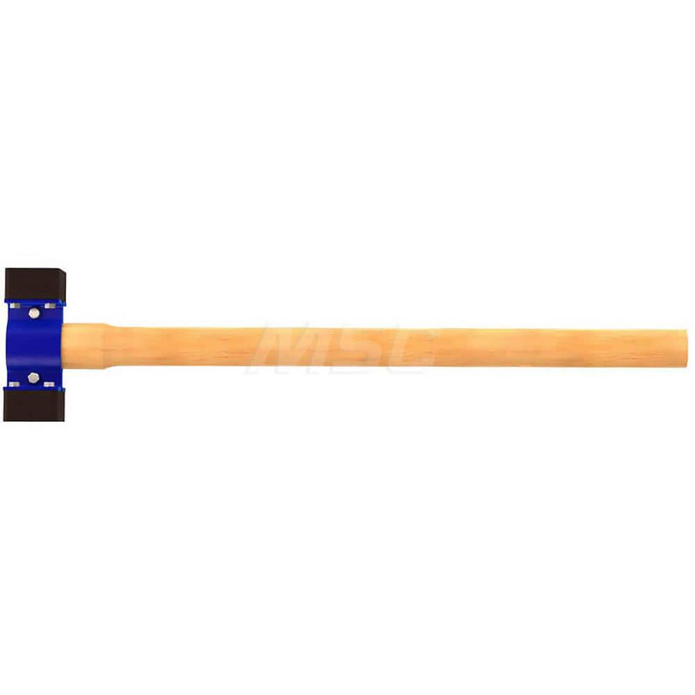 Sledge Hammer: 4.5 lb Head, 35″ OAL Rubber Head, Wood Handle