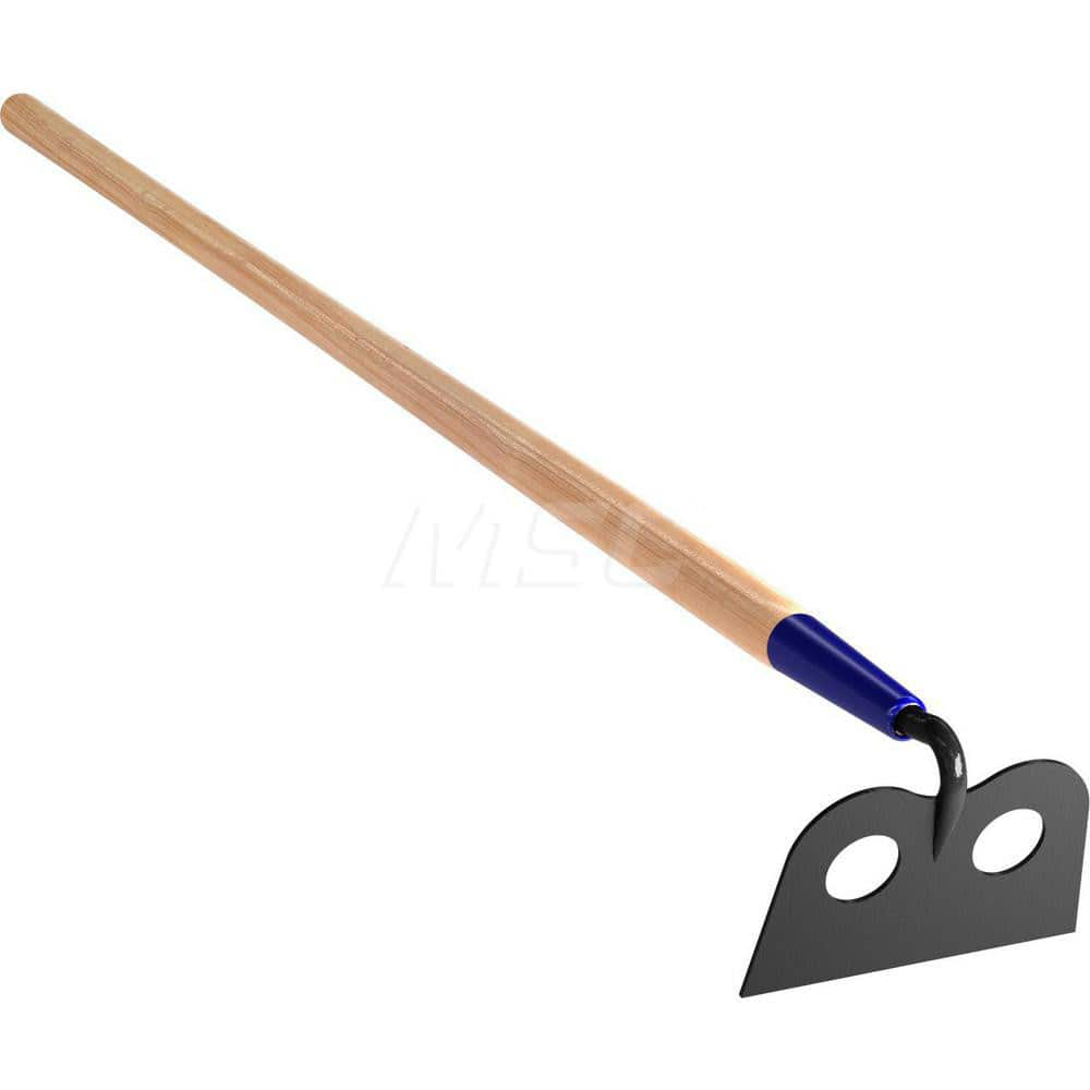 Garden Hoe: 5″ Wide, Square, Steel 60″ Long Straight Wood Handle