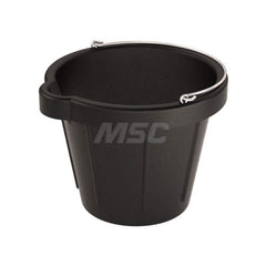 Buckets & Pails; Capacity: 12.00 qt; Bucket Material: Rubber; Lid Type: Open Head; Style: Single Pail with Pour Spout; Color: Black; Overall Height (Decimal Inch): 10.4000