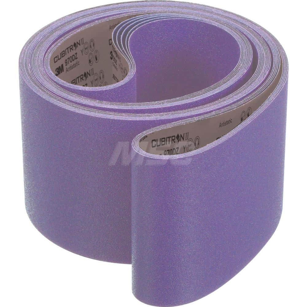 Abrasive Belt: 6″ Width, 305″ OAL, 180 Grit, Ceramic Coated, Y Weighted