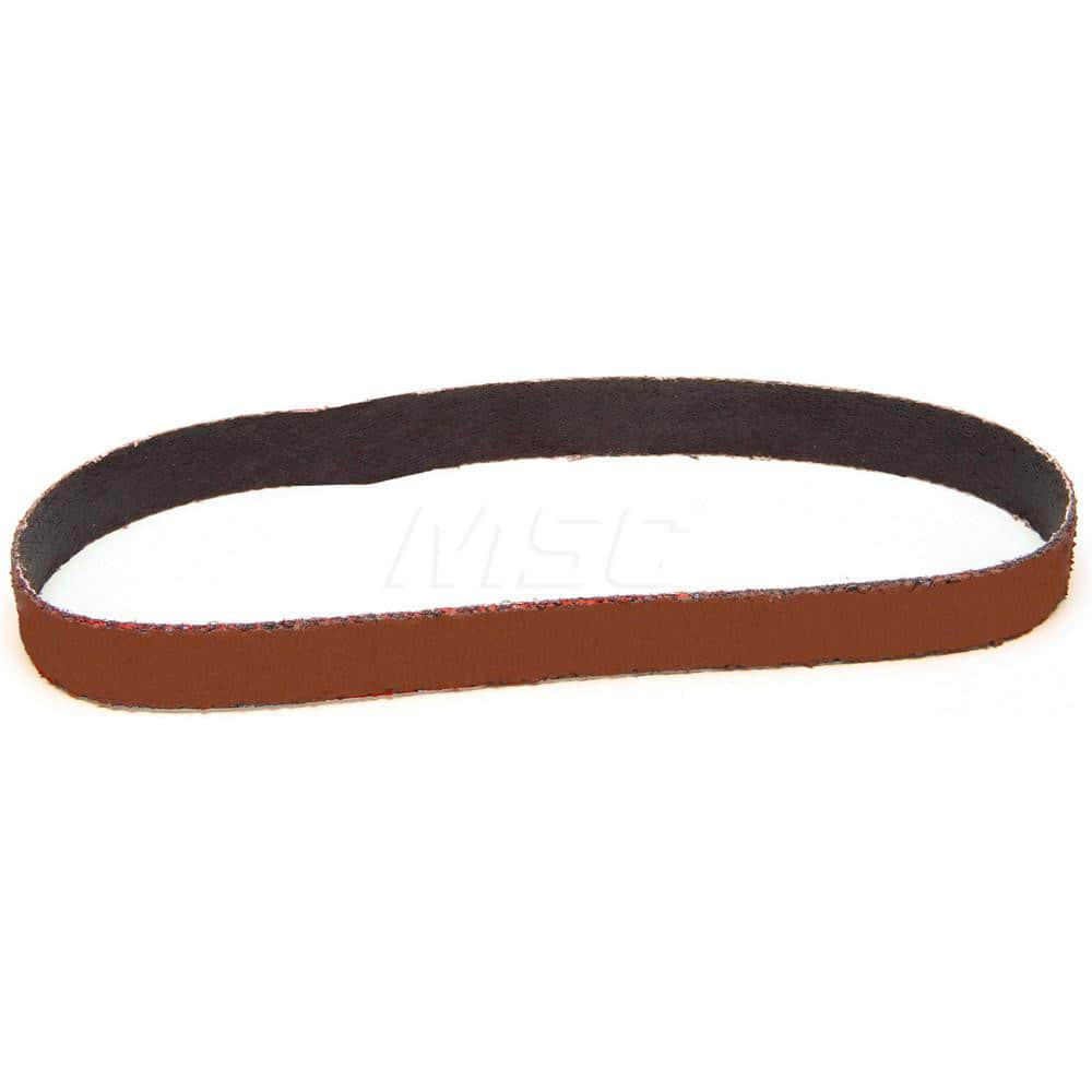 Abrasive Belt: 1/4″ Width, 18″ OAL, 36+ Grit, Ceramic Coated