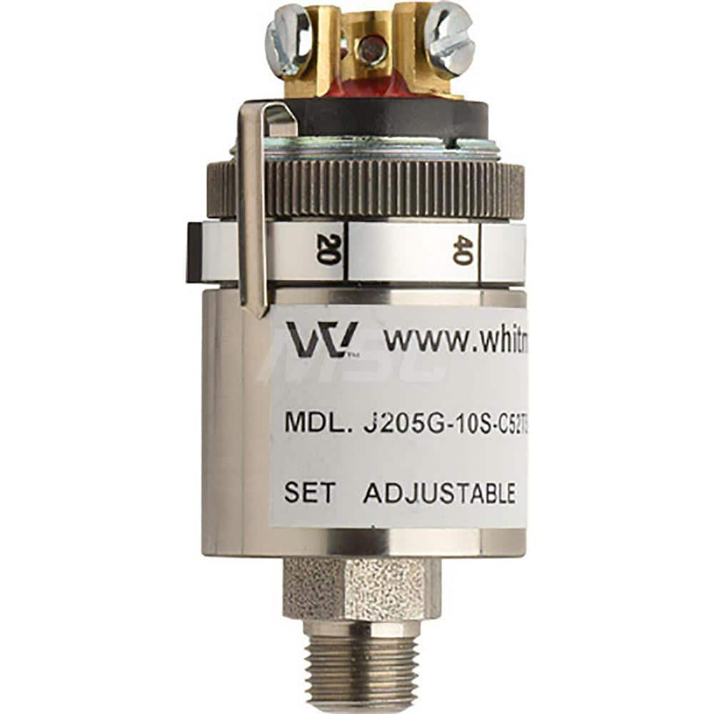 Pressure, Vacuum & Compound Switches; Type: High Pressure Vacuum Switch; Thread Size: 1/8; Voltage: 115VAC / 28 VDC; Thread Type: NPT Male; Amperage: 1.0000; Electrical Connection: Screw Terminals; Wetted Parts Material: 316 Stainless Steel; Repeatability