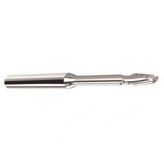 .090 Dia. - 1/8" LOC - 1-1/2" OAL - .005 C/R  2 FL Carbide End Mill with 1/4 Reach - Uncoated - Caliber Tooling