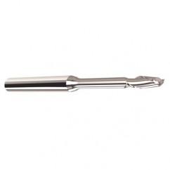 3mm Dia. - 3mm LOC - 57mm OAL - .25mm C/R  2 FL Carbide End Mill with 30mm Reach - Uncoated - Caliber Tooling