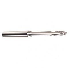 1/8" Dia. - 1/8" LOC - 3" OAL - .015 C/R  2 FL Carbide End Mill with 2.00 Reach - Uncoated - Caliber Tooling