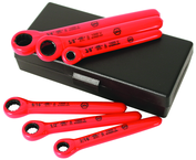 Insulated 6 Piece Inch Ratchet Wrench Set 3/8; 7/16; 1/2; 9/16; 5/8; 3/4 in Storage Case - Caliber Tooling