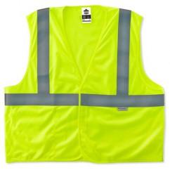 8255HL 2/3XL LIME TREATED POLY VEST - Caliber Tooling