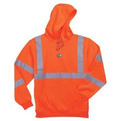 8393 L ORANGE HOODED SWEATSHIRT - Caliber Tooling