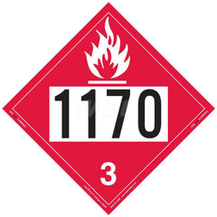 DOT Placards & Holders; Type: Placard; Legend: Flammable Liquid; Legend: Flammable Liquid; Material: Vinyl; Message or Graphic: Flammable Liquid; Legend Color: Red; Material: Vinyl; Compliance Specifications: DOT 49 CFR 172.519; Placard Coating: UV; Langu