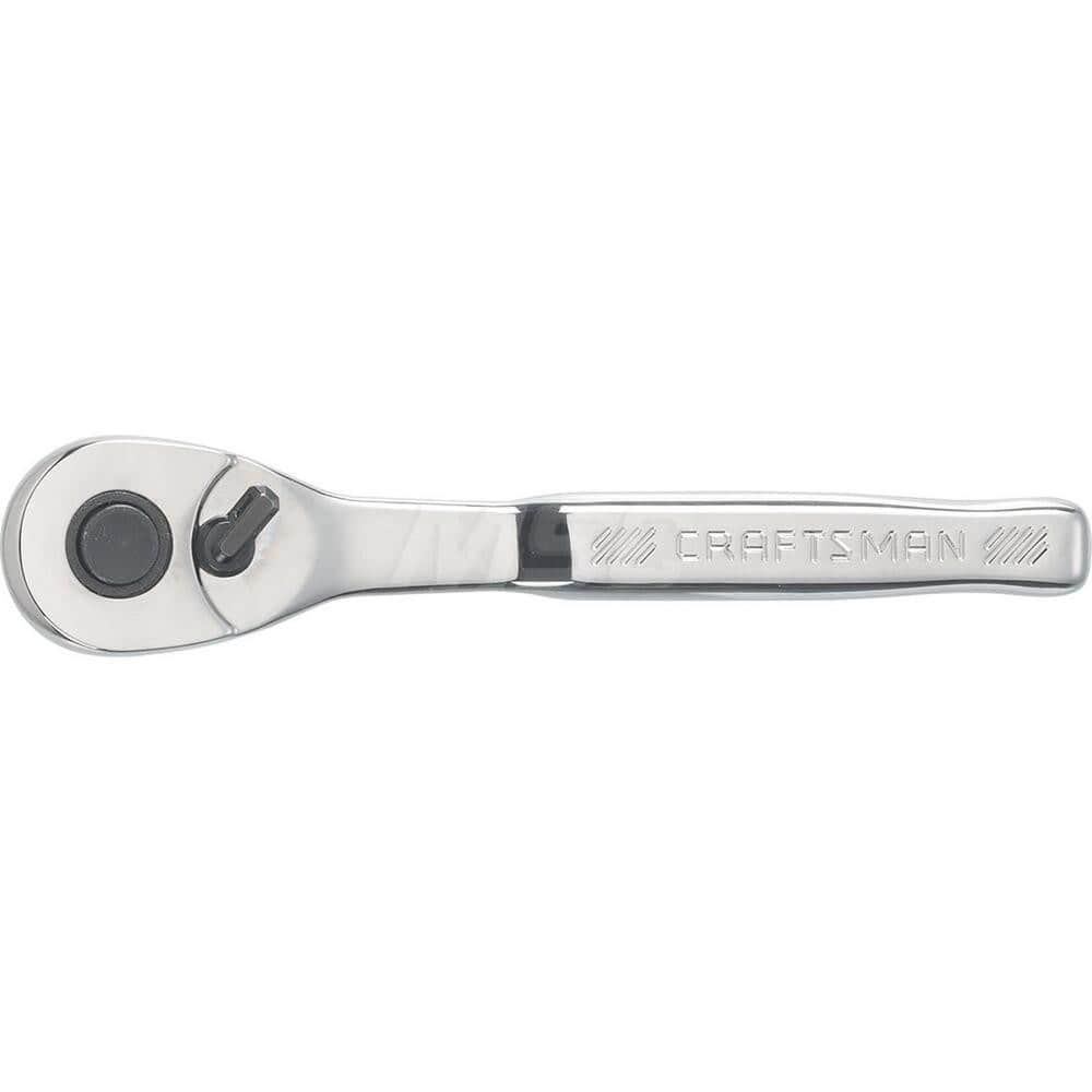 Ratchet: 1/4″ Drive, Pear Head 72 Gear Teeth, Polished Chrome Finish