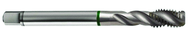 M6x0.75 6H 3-Flute Cobalt Green Ring Semi-Bottoming 40 degree Spiral Flute Tap-Bright - Caliber Tooling