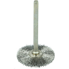 1″ Miniature Wire Wheel, .005″ Stainless Steel Fill, 1/8″ Stem - Caliber Tooling