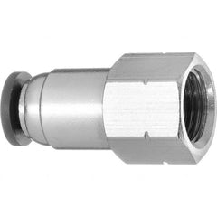 Value Collection - 1/2" OD, NPT Female, Nylon Push-to-Connect Female Connector - 150 Max psi, Black - Caliber Tooling