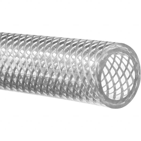 Value Collection - 3/4" ID x 1" OD, 50' Long, PVC Reinforced (FDA) Tube - Clear, 150 Max psi, -50 to 150°F - Caliber Tooling