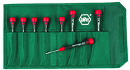 8 Piece - T1; T2; T3; T4; T5; T6; T7; T8 x 40mm - PicoFinish Precision Torx Screwdriver Set in Canvas Pouch - Caliber Tooling