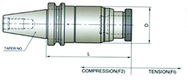 NO.1 BT40 TENS/COMP TAP HOLDER - Caliber Tooling