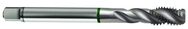 M14x2.0 6H 3-Flute Cobalt Green Ring Full Bottom 40 degree Spiral Flute Tap-Bright - Caliber Tooling