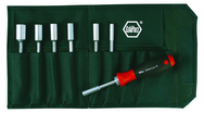 8 Piece - Drive-Loc VI Interchangeable Set Nut Wiha Driver Inch - #28196 - Includes: 3/16; 1/4; 5/16; 11/32; 3/8; 7/16 and 1/2" - Canvas Pouch - Caliber Tooling
