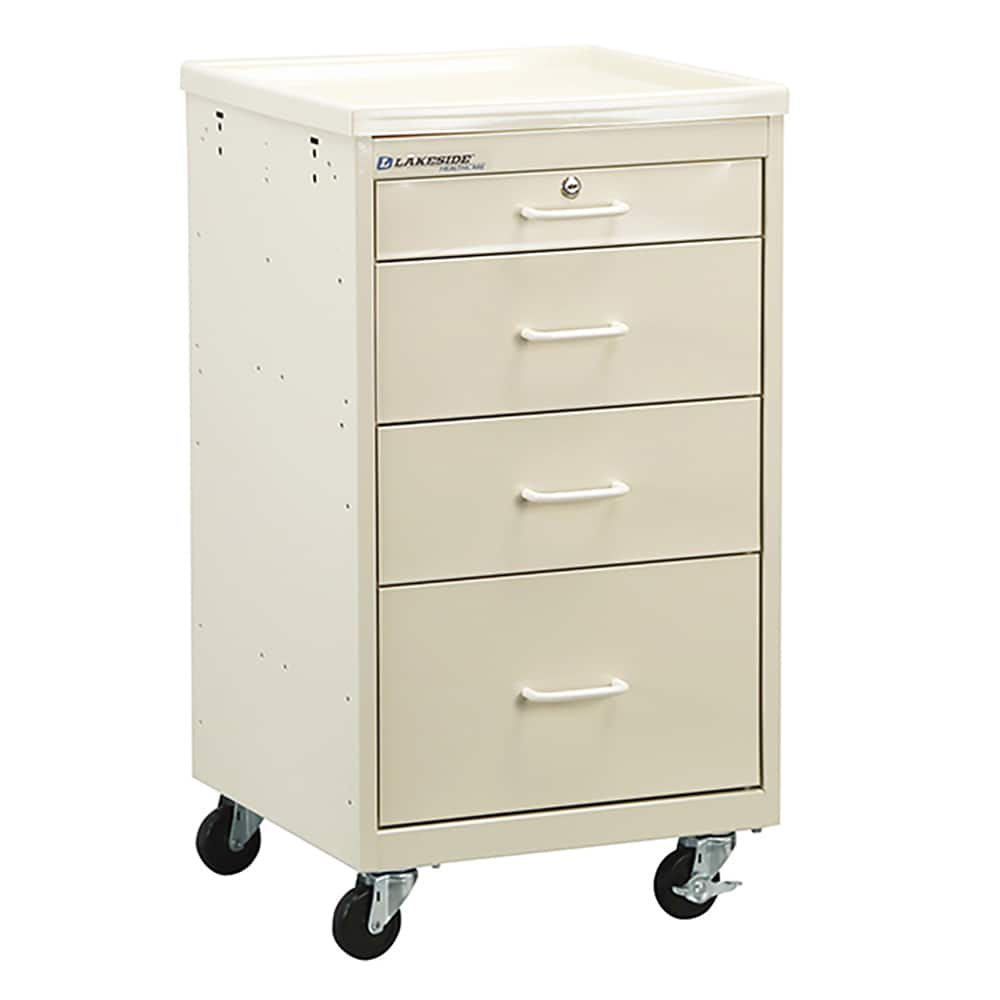 Lakeside - Carts; Type: Medical Cart ; Load Capacity (Lb.): 100.000 ; Number of Slots: 0 ; Number of Shelves: 0 ; Width (Inch): 18-1/2 ; Length (Inch): 18 - Exact Industrial Supply