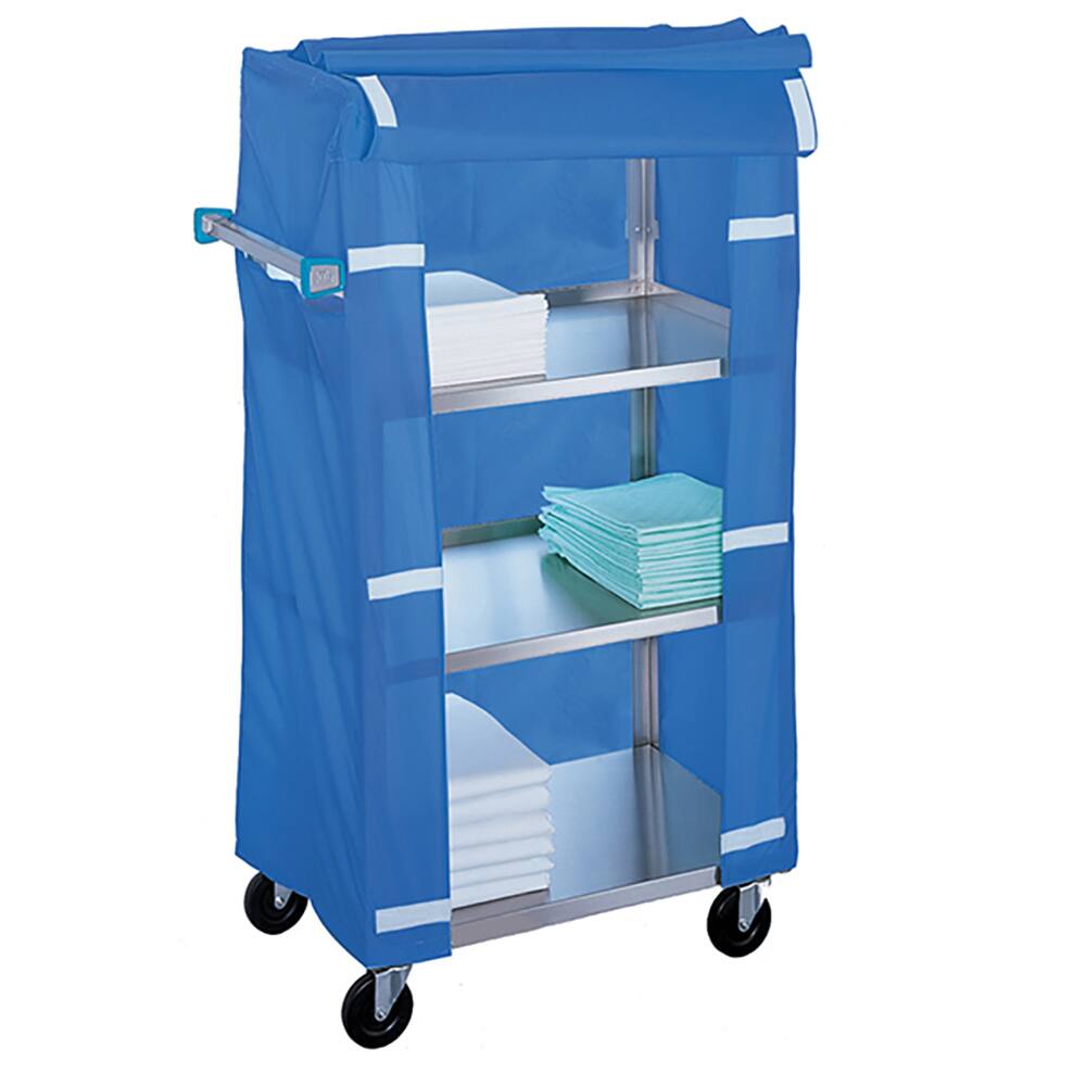 Lakeside - Carts; Type: Linen Cart ; Load Capacity (Lb.): 300.000 ; Number of Slots: 0 ; Number of Shelves: 4 ; Width (Inch): 16-1/4 ; Length (Inch): 27-1/2 - Exact Industrial Supply