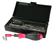 53 Piece - TorqueVario-S Handle 10-50 In/Lbs Handle - #28595 - Includes: Slotted; Phillips; Torx®; Hex Inch & Metric; Pozi; Torq Set and Triwing Bits - Storage Box - Caliber Tooling