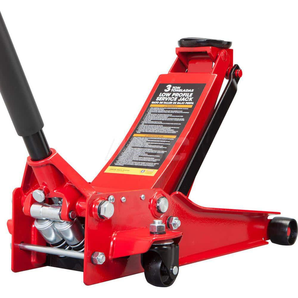 Big Red - Service & Floor Jacks; Type: Floor Jack ; Load Capacity (Ton): 3 Tons ; Load Capacity (Lb.): 6000.000 ; Minimum Height (Inch): 3-1/8 ; Maximum Height (Inch): 20 - Exact Industrial Supply