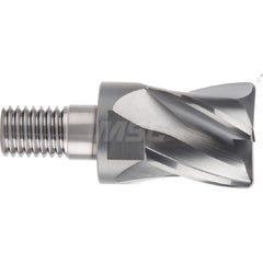 YG-1 - Corner Radius & Corner Chamfer End Mill Heads; Mill Diameter (Inch): 3/8 ; Mill Diameter (Decimal Inch): 0.3750 ; End Type: Corner Radius ; Corner Radius (Decimal Inch): 0.0800 ; Number of Flutes: 4 ; Material: Carbide - Exact Industrial Supply