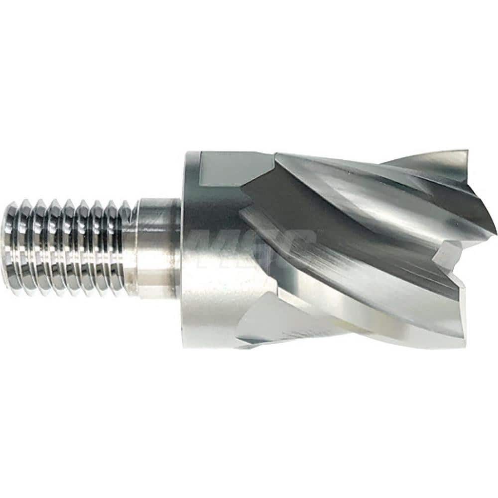 YG-1 - Square End Mill Heads; Mill Diameter (Inch): 1/2 ; Mill Diameter (Decimal Inch): 0.5000 ; Number of Flutes: 4 ; Length of Cut (Inch): 1/2 ; Length of Cut (Decimal Inch): 0.5000 ; Connection Type: M6 - Exact Industrial Supply