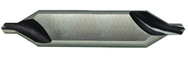 2.5mm x 50mm OAL 60° HSS Center Drill with Flat-Bright Form A - Caliber Tooling