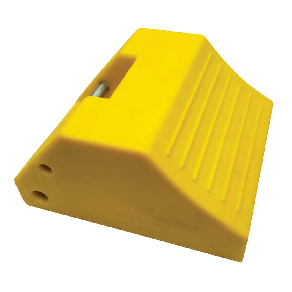 Vestil - Wheel Chocks; Width (Inch): 15 ; Height (Inch): 10 ; Depth (Inch): 18 ; Material: Polyurethane - Exact Industrial Supply