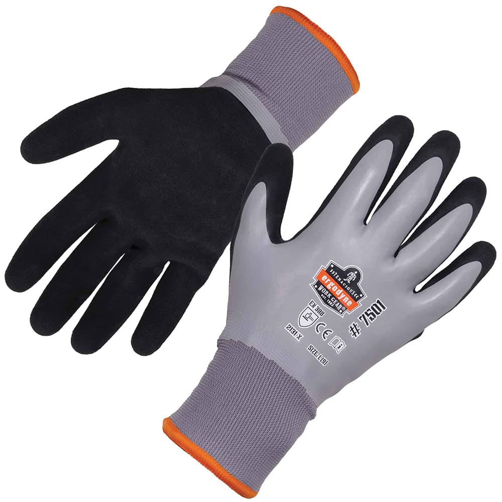 Ergodyne - Work & General Purpose Gloves; Material Type: Polyester ; Application: Material Handling; Construction ; Coated Area: Fully Coated ; Women's Size: 2X-Large ; Men's Size: 2X-Large ; Hand: Pair - Exact Industrial Supply