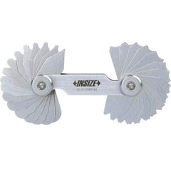 Insize USA LLC - Radius Gage Sets; Minimum Radius (Inch): 17/64 ; Maximum Radius (Inch): 1/2 ; Number of Pieces: 16 ; Material: Medium Carbon Steel - Exact Industrial Supply