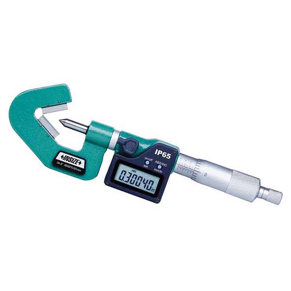 Insize USA LLC - V-Anvil Micrometers; Operation Type: Electronic ; Minimum Measurement (mm): 1.00 ; Minimum Measurement (Decimal Inch): 0.0400 ; Maximum Measurement (Decimal Inch): 0.6000 ; Maximum Measurement (mm): 15.00 ; Thimble Type: Ratchet Stop - Exact Industrial Supply