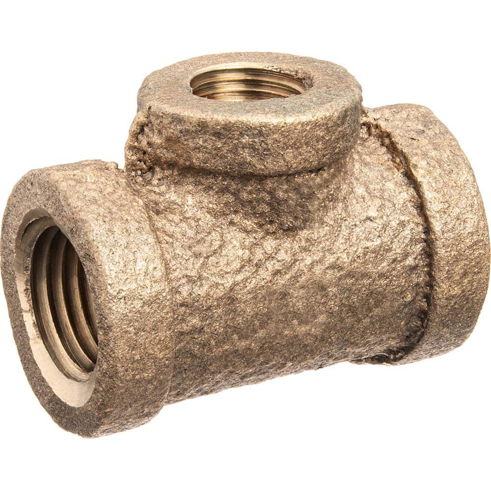 USA Sealing - Brass & Chrome Pipe Fittings; Type: Reducing Branch Tee ; Fitting Size: 1-1/4 x 1-1/4 x 1/2 ; End Connections: FNPT x FNPT x FNPT ; Material: Brass ; Pressure Rating (psi): 125 ; Finish/Coating: Uncoated - Exact Industrial Supply