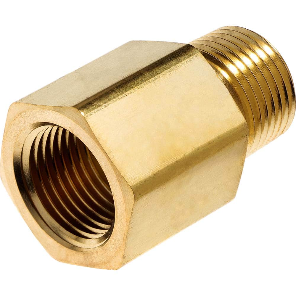 USA Sealing - Brass & Chrome Pipe Fittings; Type: Adapter ; Fitting Size: 3/4 x 3/4 ; End Connections: FNPT x MBSPP ; Material: Brass ; Pressure Rating (psi): 1000 ; Finish/Coating: Uncoated - Exact Industrial Supply