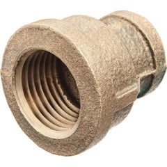 USA Sealing - Brass & Chrome Pipe Fittings; Type: Reducing Coupling ; Fitting Size: 2 x 1 ; End Connections: FBSPT x FBSPT ; Material: Brass ; Pressure Rating (psi): 125 ; Finish/Coating: Uncoated - Exact Industrial Supply