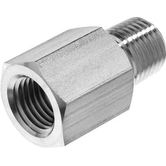 USA Sealing - Stainless Steel Pipe Fittings; Type: Adapter ; Fitting Size: 3/8 x 3/8 ; End Connections: FNPT x MBSPP ; Material Grade: 316 ; Pressure Rating (psi): 5300 - Exact Industrial Supply