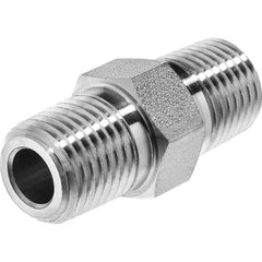 USA Sealing - Stainless Steel Pipe Fittings; Type: Adapter ; Fitting Size: 1 x 1 ; End Connections: MNPT x MBSPP ; Material Grade: 316 ; Pressure Rating (psi): 6100 - Exact Industrial Supply