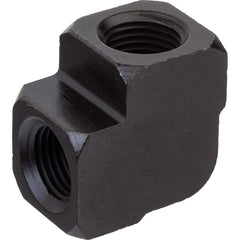 USA Sealing - Brass & Chrome Pipe Fittings; Type: 90 Elbow ; Fitting Size: 1/2 x 1/2 ; End Connections: FNPTF x FNPTF ; Material: Brass ; Pressure Rating (psi): 1000 ; Finish/Coating: Black Zinc - Exact Industrial Supply