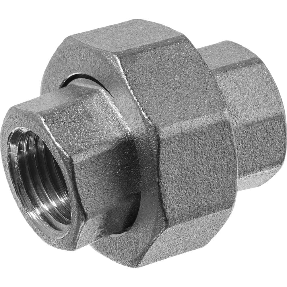 USA Sealing - Stainless Steel Pipe Fittings; Type: Union ; Fitting Size: 1/2 x 1/2 ; End Connections: FBSPT x FBSPT ; Material Grade: 316 ; Pressure Rating (psi): 150 - Exact Industrial Supply