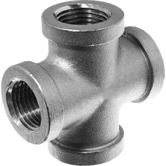 USA Sealing - Stainless Steel Pipe Fittings; Type: Cross ; Fitting Size: 3/4 x 3/4 x 3/4 x 3/4 ; End Connections: FBSPT x FBSPT x FBSPT x FBSPT ; Material Grade: 304 ; Pressure Rating (psi): 150 - Exact Industrial Supply