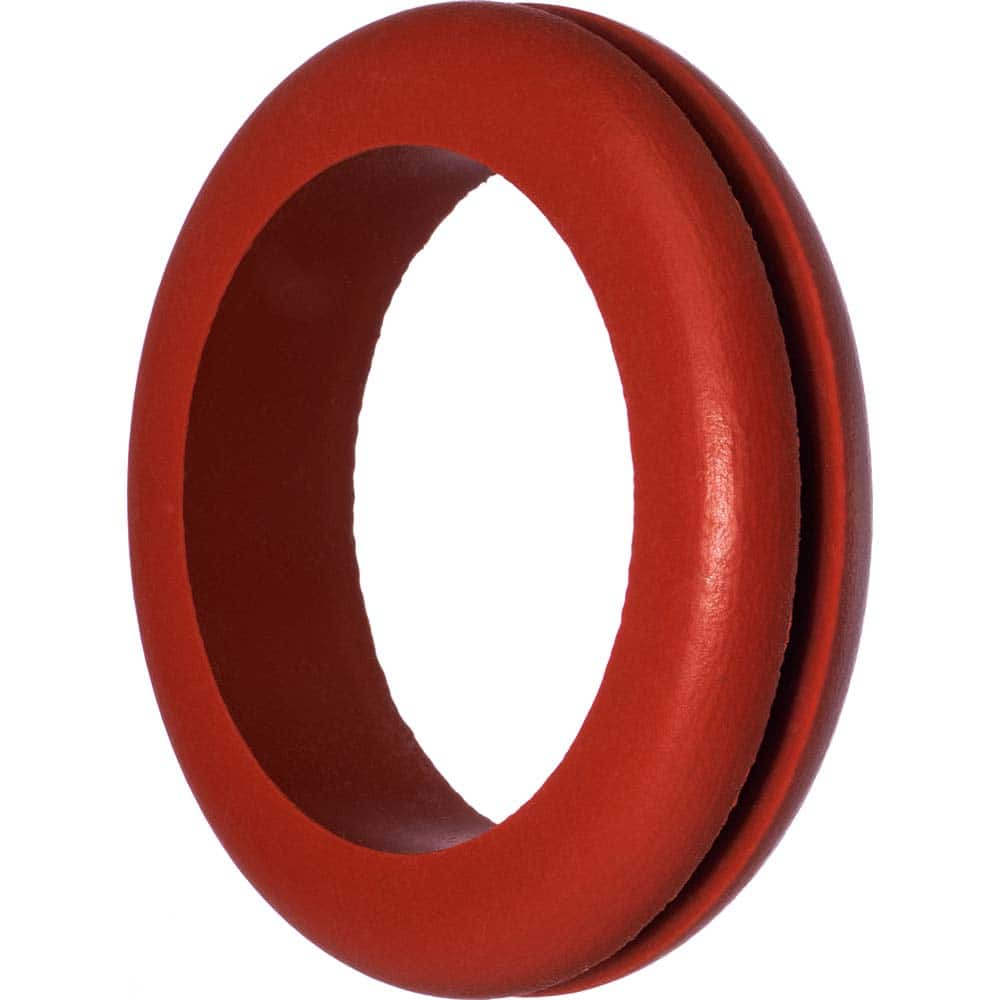 USA Sealing - Grommets; Type: High-Temperature Push-In Grommet ; Outside Diameter (Inch): 11/16 ; Overall Thickness (Decimal Inch): 9/32 ; Inside Diameter Inch: 3/8 (Inch); Material: Silicone Rubber ; Type: High-Temperature Push-In Grommet - Exact Industrial Supply