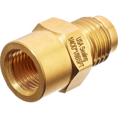 USA Sealing - Metal Flared Tube Fittings; Type: Straight Adapter ; Flared Degrees: 45 ; End Connections: Male JIC x FBSPT ; Thread Size: 1/2 ; Tube Outside Diameter (Inch): 1/2 ; Thread Type: FBSPT - Exact Industrial Supply