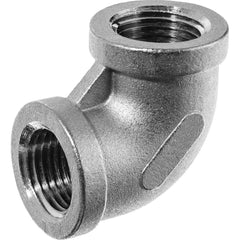 USA Sealing - Stainless Steel Pipe Fittings; Type: Elbow ; Fitting Size: 1 x 1 ; End Connections: FBSPT x FBSPT ; Material Grade: 304 ; Pressure Rating (psi): 150 - Exact Industrial Supply