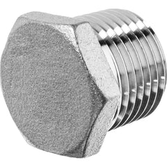 USA Sealing - Stainless Steel Pipe Fittings; Type: Hex Head Plug ; Fitting Size: 3/4 ; End Connections: MBSPT ; Material Grade: 316 ; Pressure Rating (psi): 150 - Exact Industrial Supply